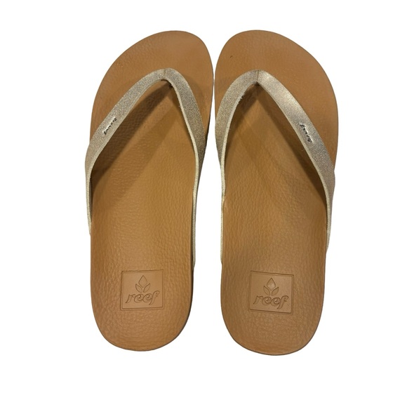 Women’s reef cushion bounce court in gold and brown size 7 - Picture 2 of 5